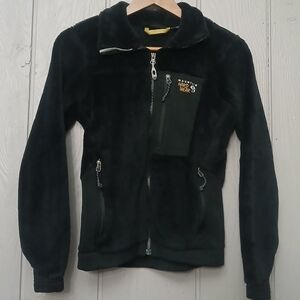 Mountain Hardwear Black Fleece Jacket Polartec Size Small
